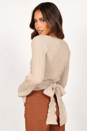 Petal and Pup USA KNITWEAR Brother Knit Sweater - Beige