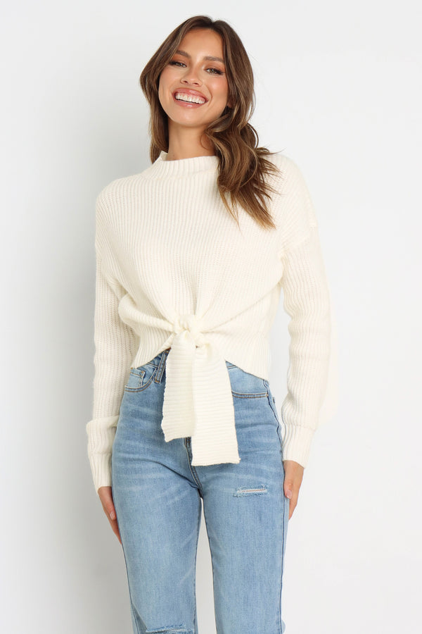 Petal and Pup USA KNITWEAR Captivate Knit Sweater - Cream