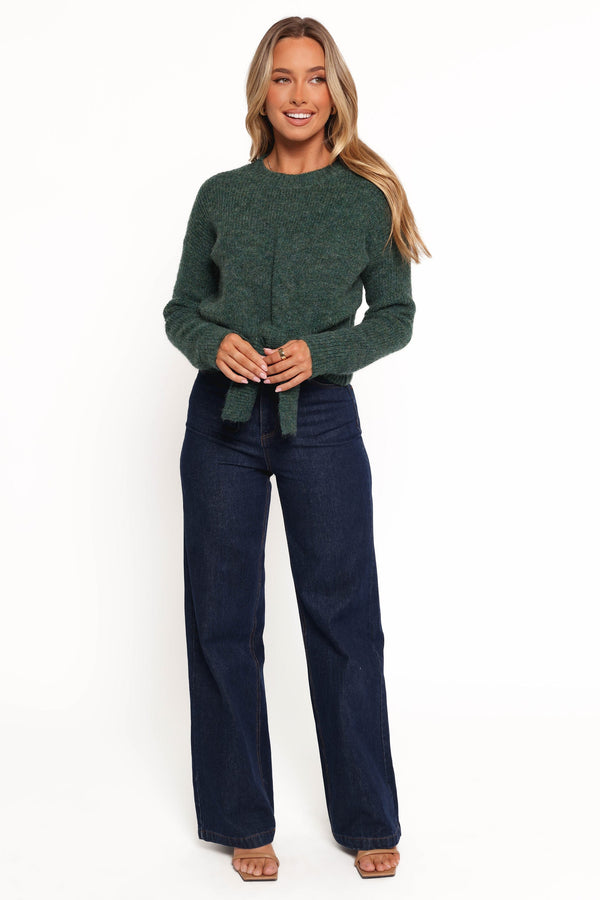Petal and Pup USA KNITWEAR Captivate Knit Sweater - Emerald