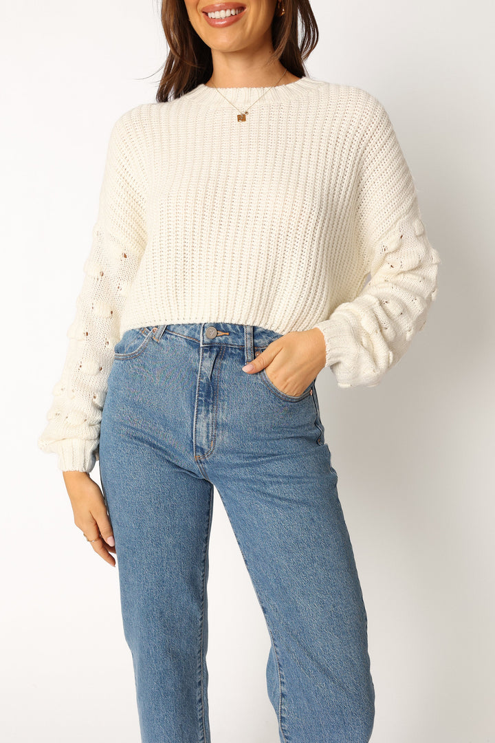 Polka Dot Piper Snap Button Sweater
