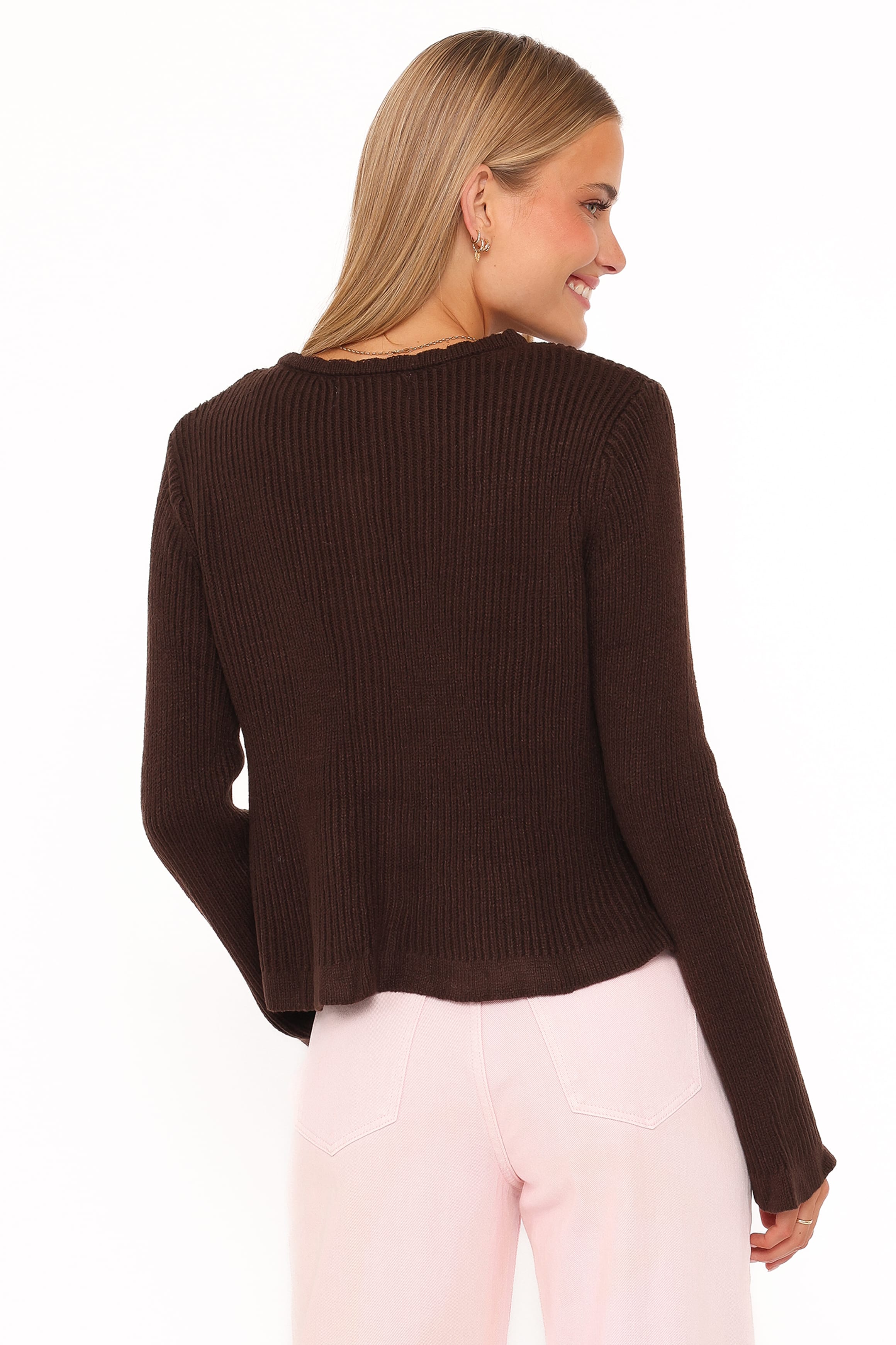 Petal and Pup USA KNITWEAR Charmer Cardigan - Brown