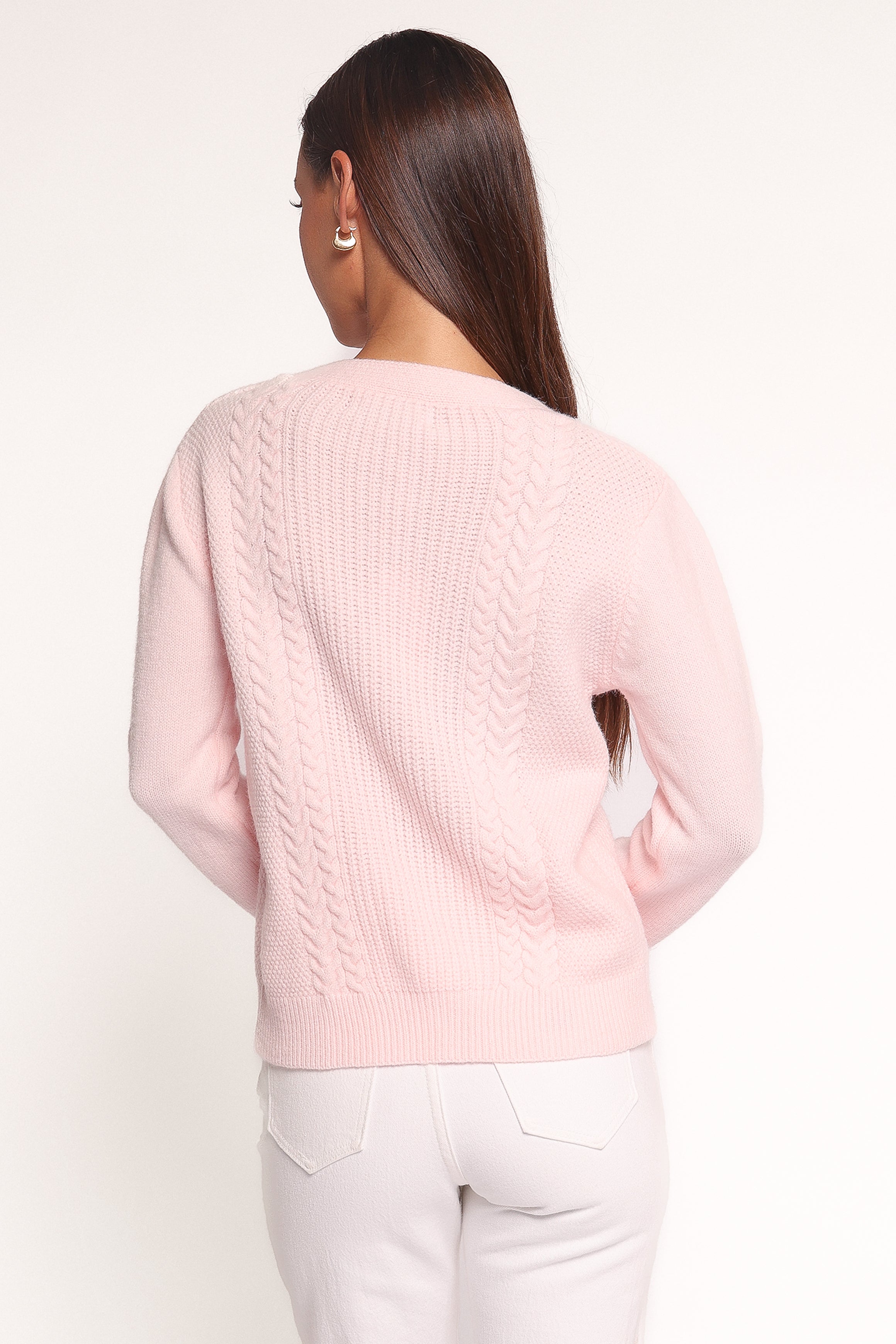 Petal and Pup USA KNITWEAR Cherri Single Tie Cardigan - Pink