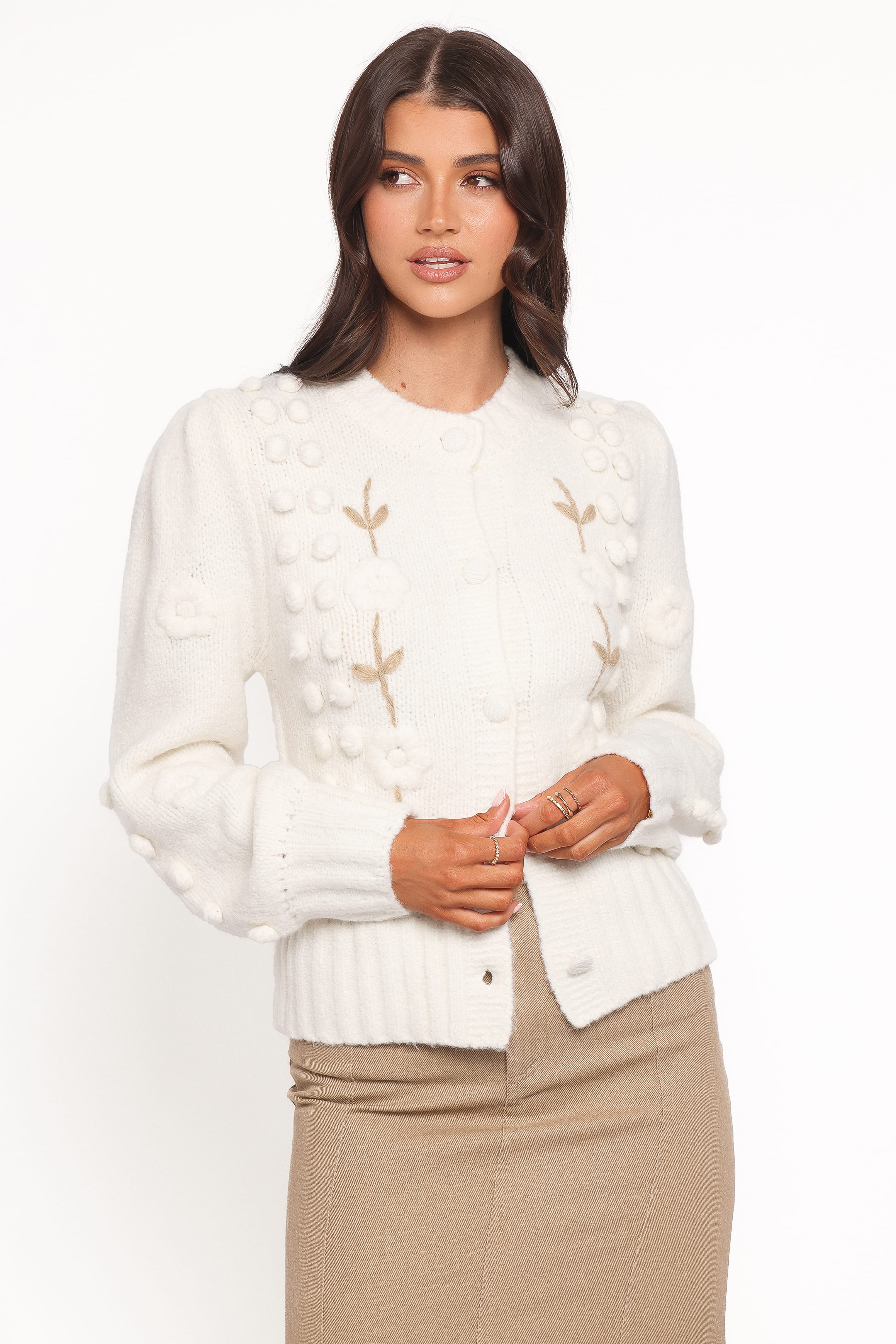 Cleo Floral Cardigan - Cream | Petal & Pup USA