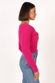 Petal and Pup USA KNITWEAR Colette Knit Sweater - Magenta