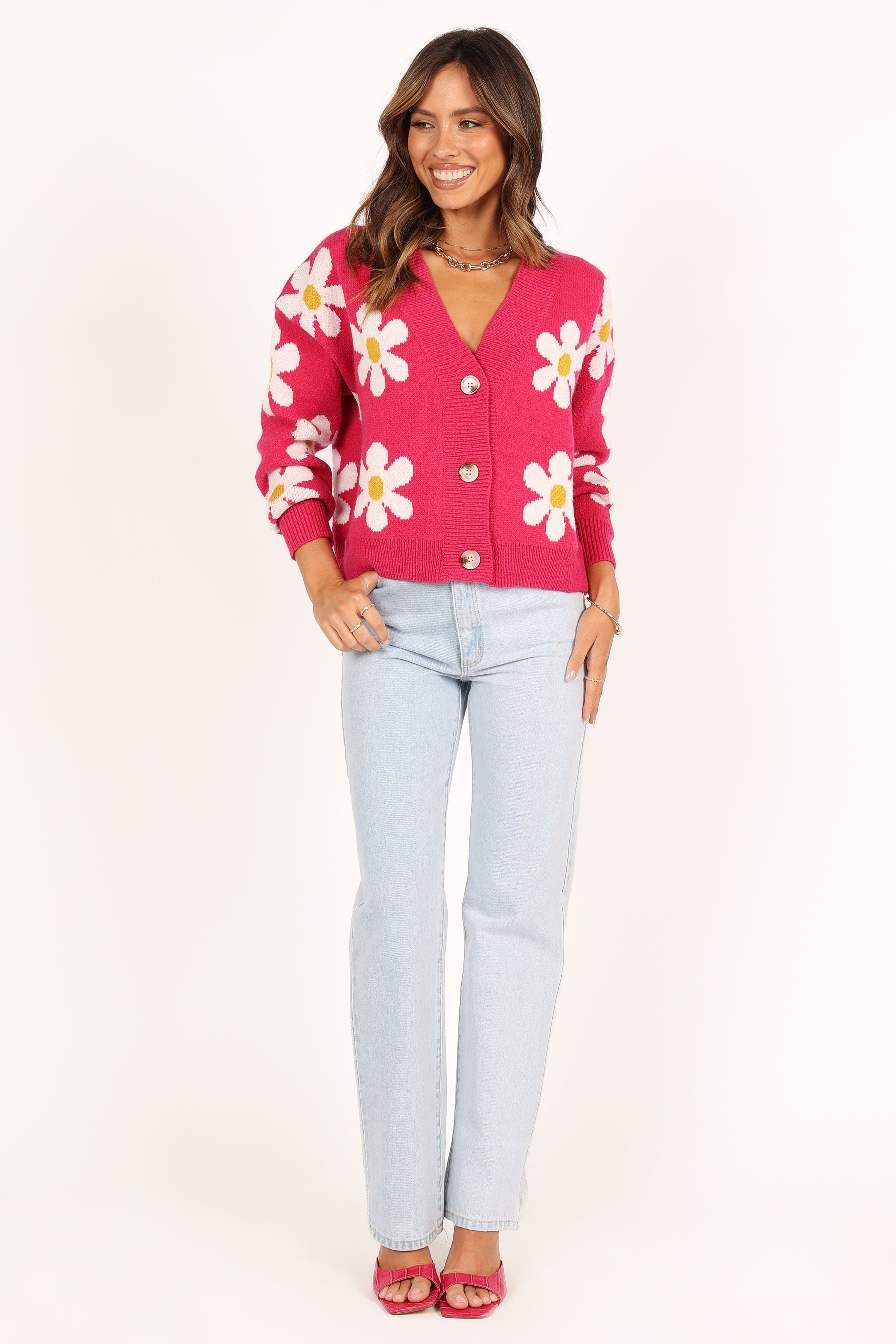 Petal and Pup USA KNITWEAR Daisy Cardigan - Orchid