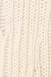 Petal and Pup USA KNITWEAR Danica Open Weave Knit Sweater - Cream