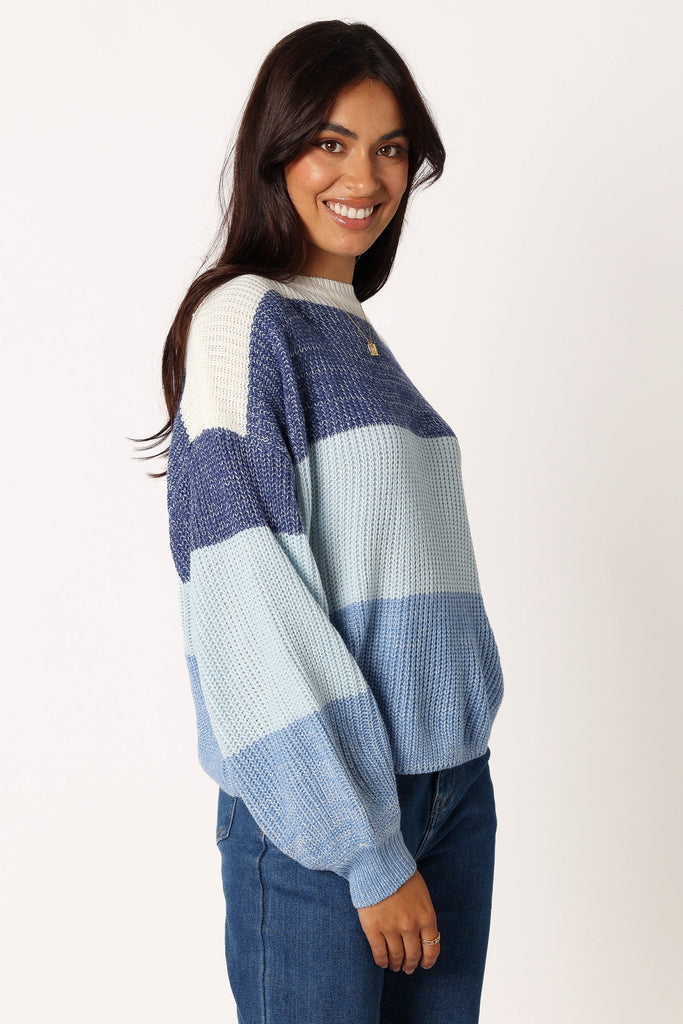 Danielle Knit Sweater - Blue Multi - Petal & Pup USA