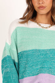 Petal and Pup USA KNITWEAR Danielle Knit Sweater - Lilac Stripe