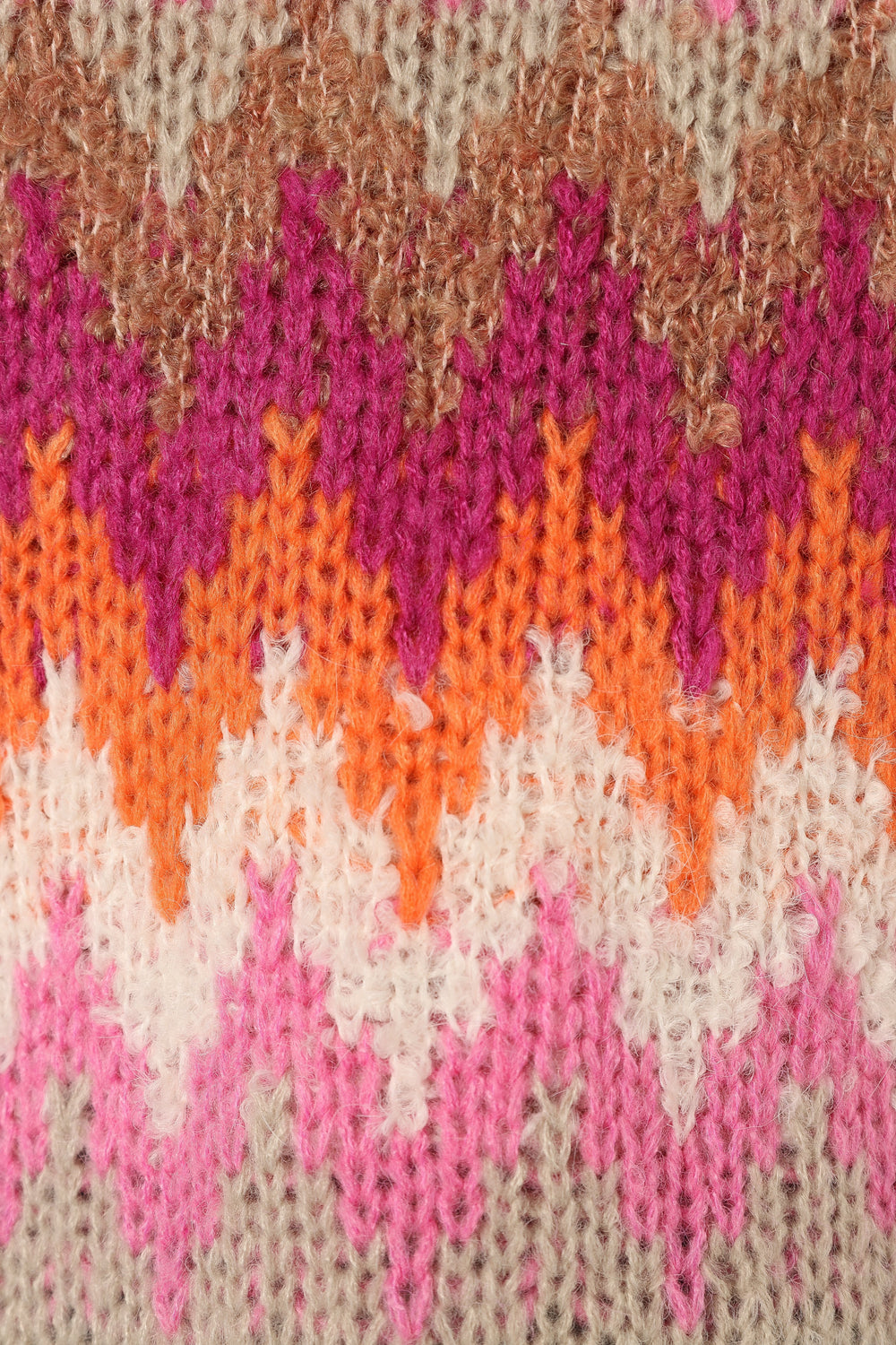 Petal and Pup USA KNITWEAR Emerson Fairisle Knit Sweater - Orange/Pink