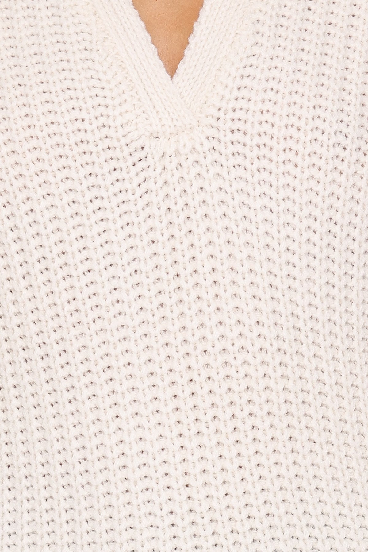 Petal and Pup USA KNITWEAR Fitzgerald Pointelle Polo Sweater - Cream