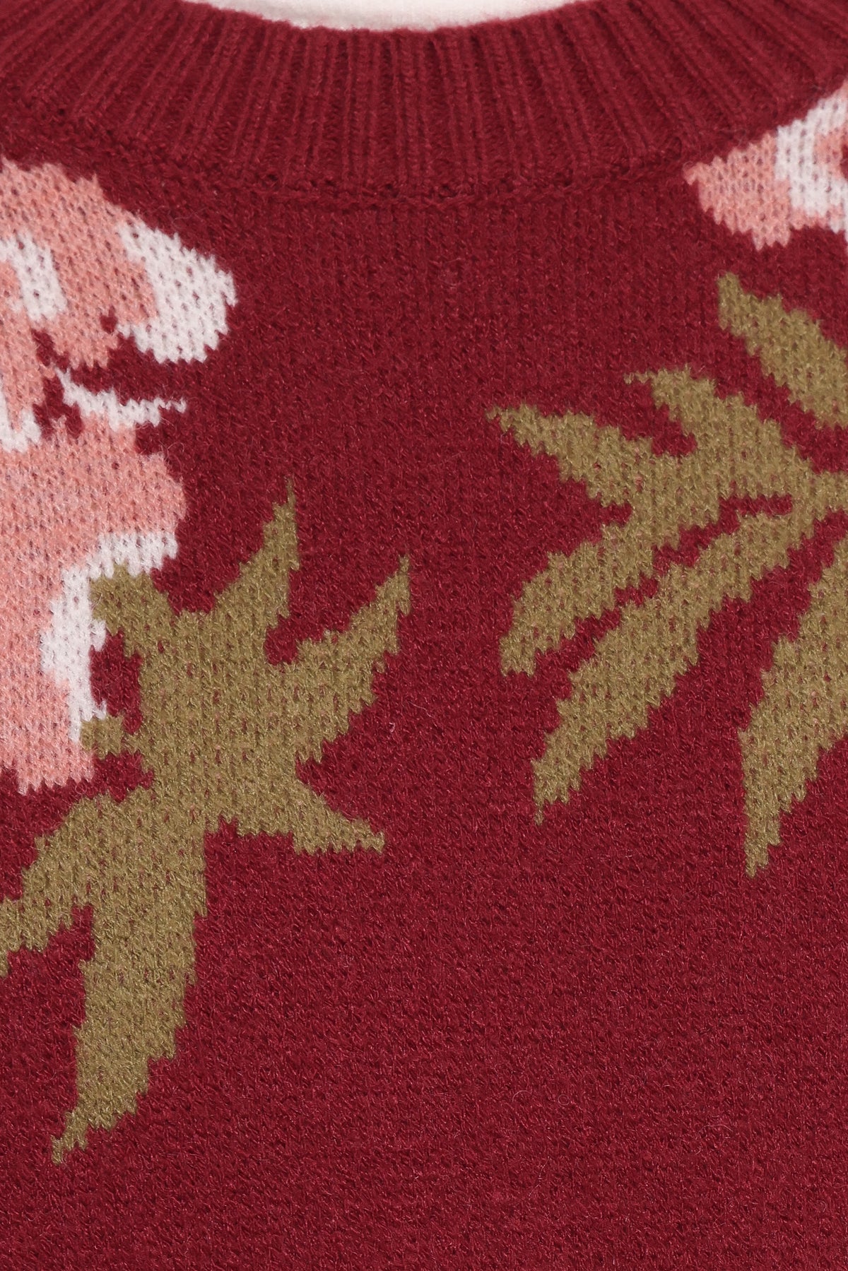 Petal and Pup USA KNITWEAR Ford Sweater - Burgundy Pink Floral