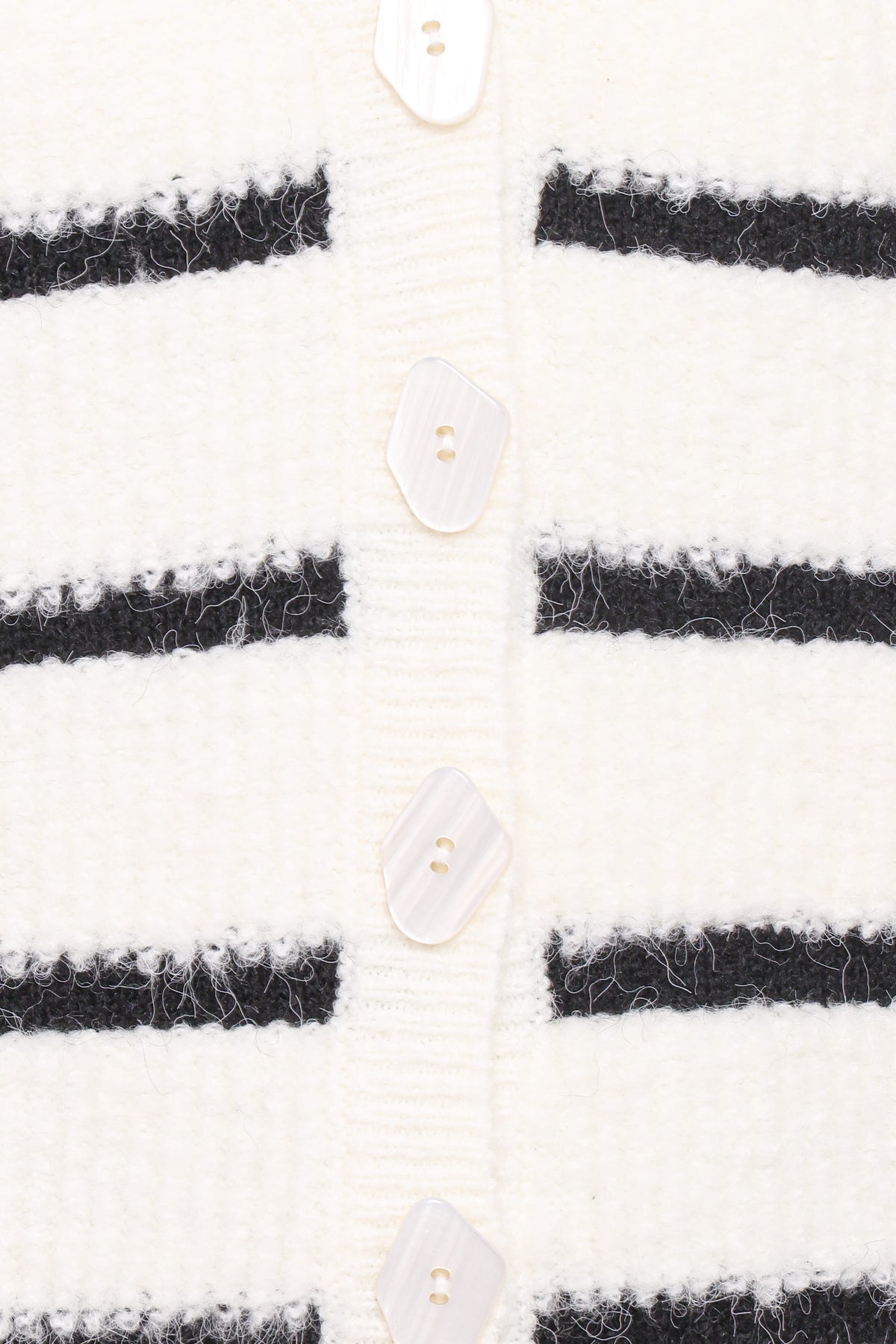 Petal and Pup USA KNITWEAR Frances Button Front Cardigan - Ivory Stripe
