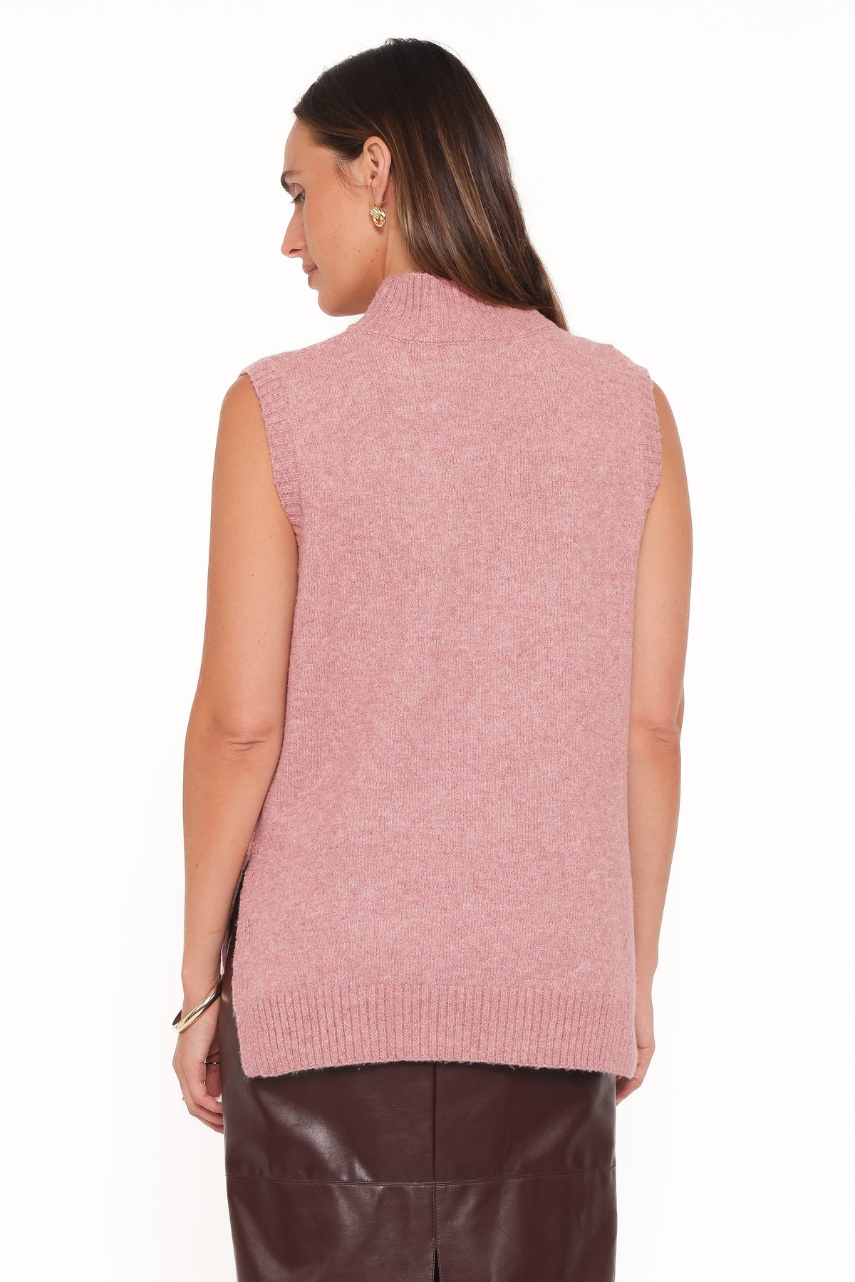 Petal and Pup USA KNITWEAR Freydis Side Button Sweater Top - Rose