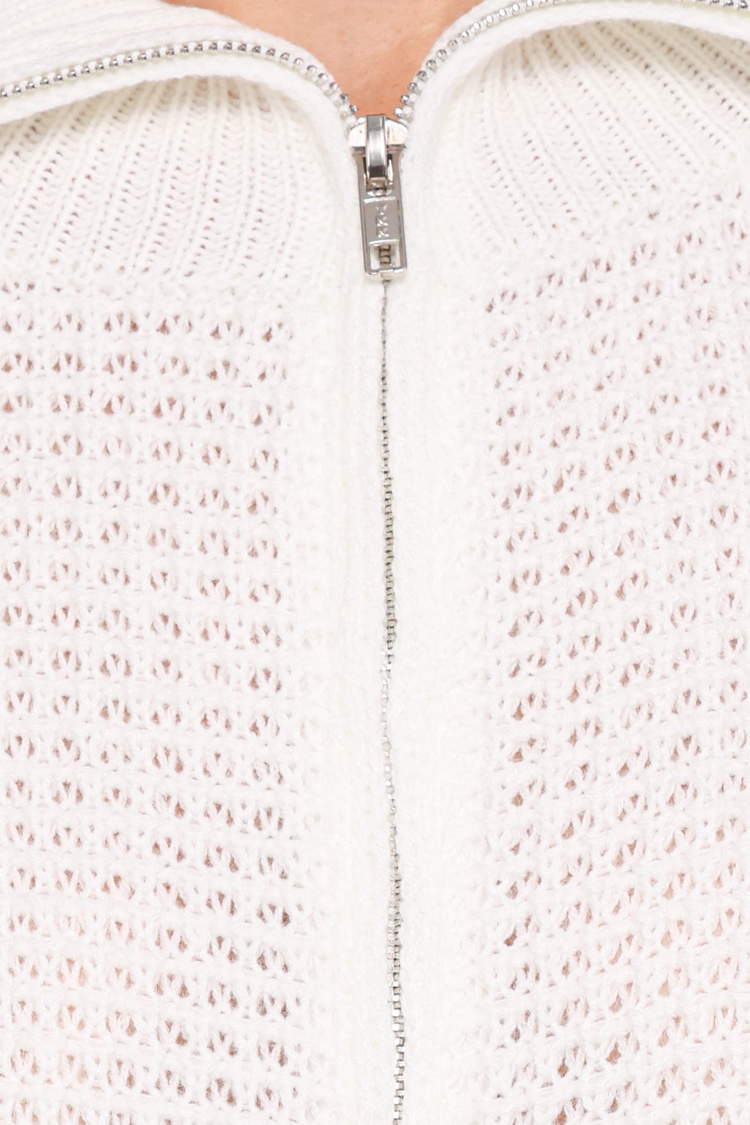 Petal and Pup USA KNITWEAR Inara Zip Cardigan - Cream