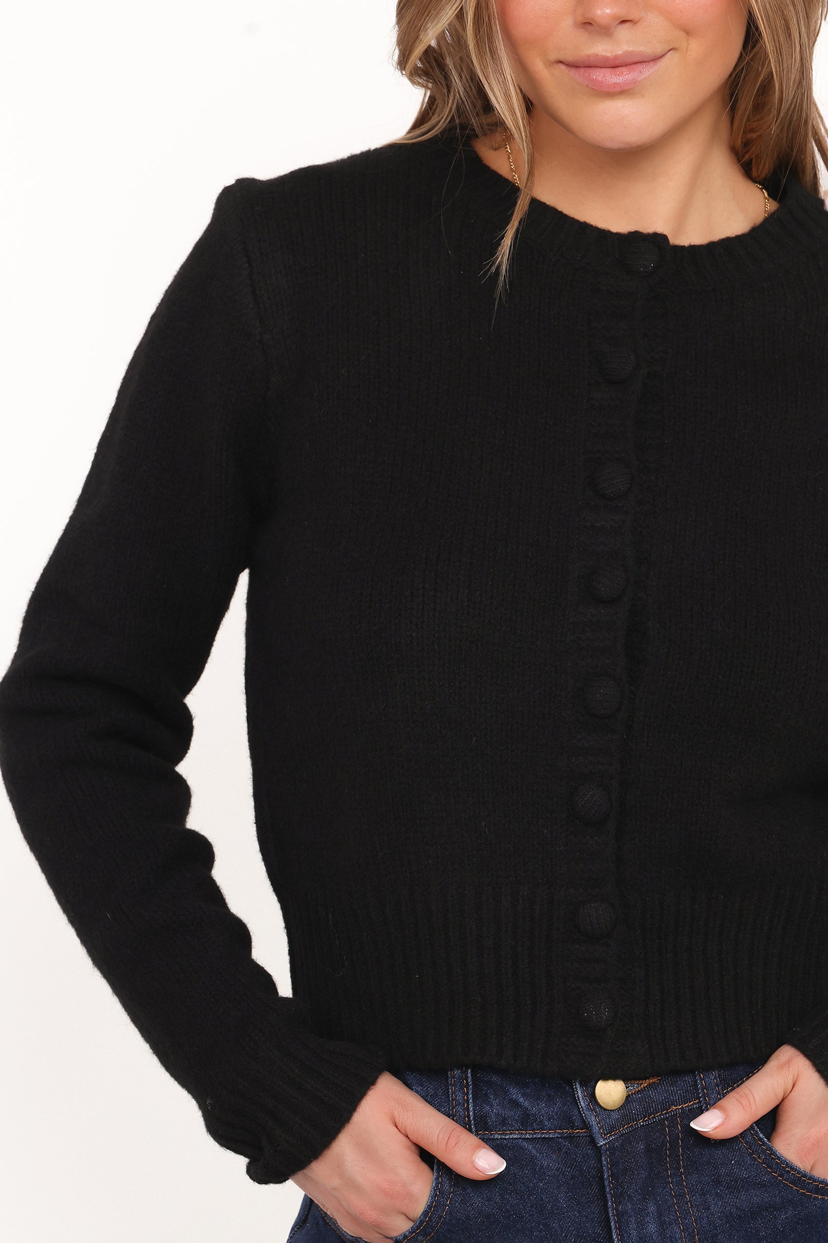 Petal and Pup USA KNITWEAR Kanie Knit Cardigan - Black