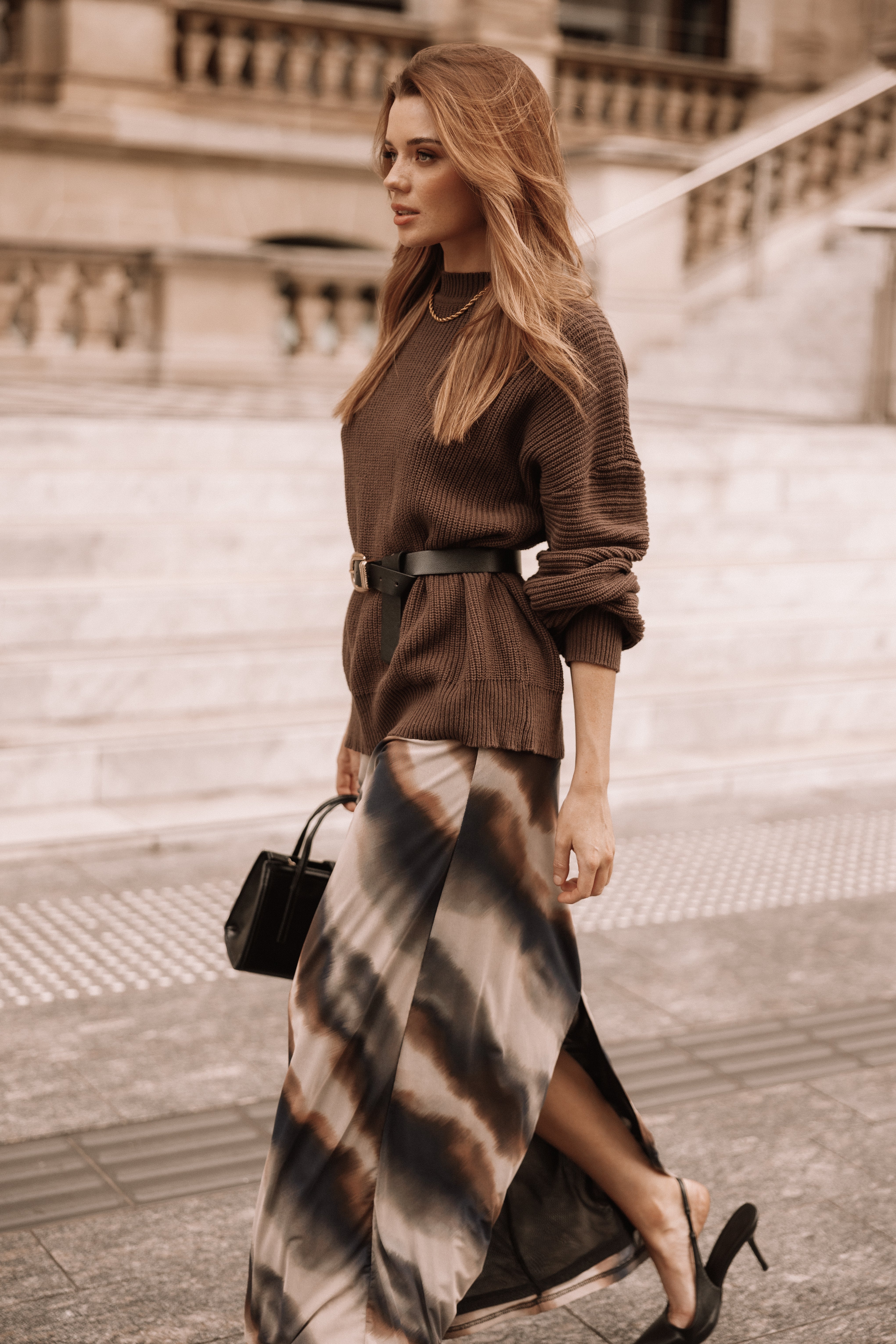 Petal and Pup USA KNITWEAR Katty Knit Sweater - Chocolate Brown