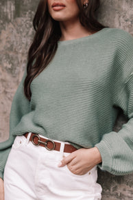 Petal and Pup USA KNITWEAR Lakelyn Textured Knit Sweater - Khaki