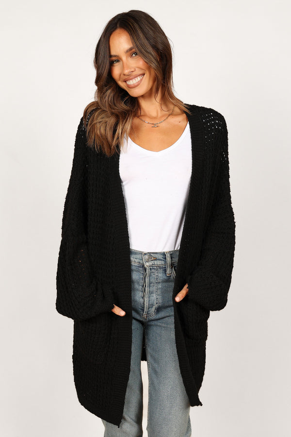 Petal and Pup USA KNITWEAR Leyonie Cardigan - Black