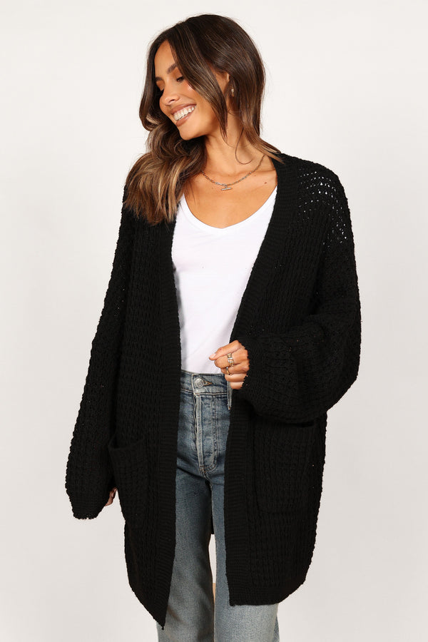 Petal and Pup USA KNITWEAR Leyonie Cardigan - Black