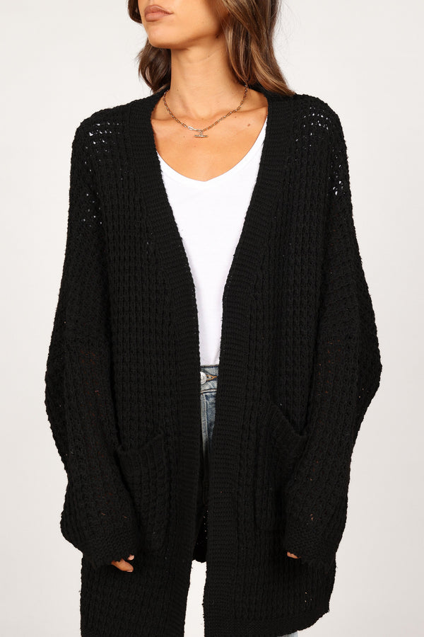 Petal and Pup USA KNITWEAR Leyonie Cardigan - Black