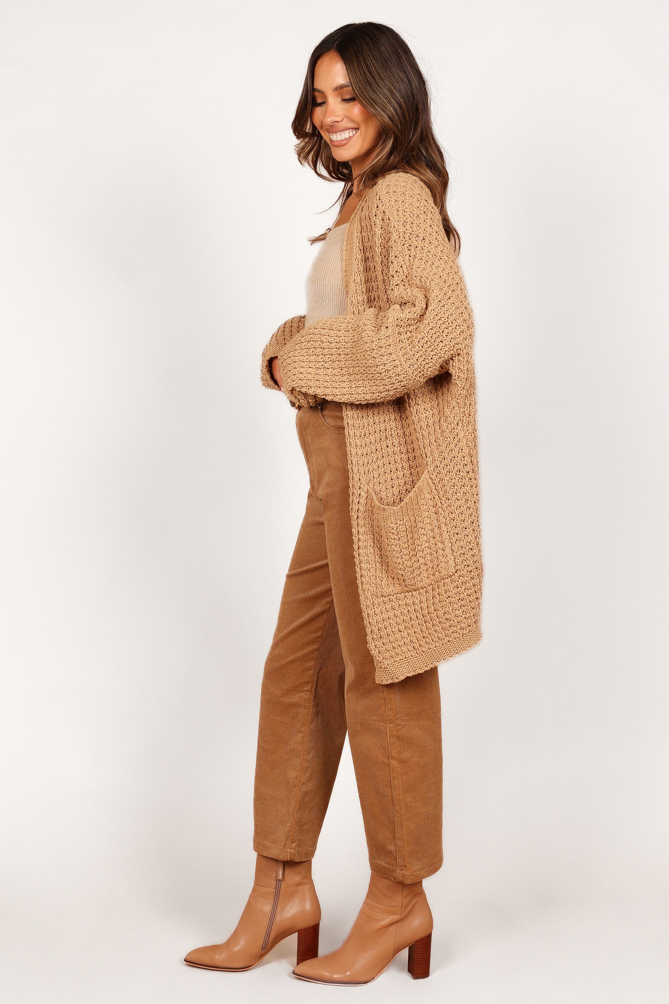 Petal and Pup USA KNITWEAR Leyonie Cardigan - Tan