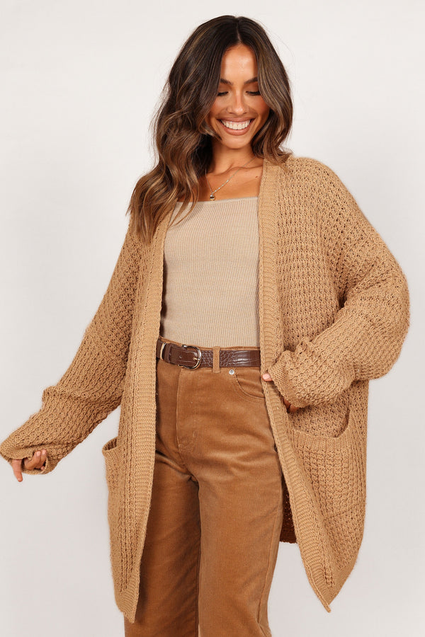 Petal and Pup USA KNITWEAR Leyonie Cardigan - Tan