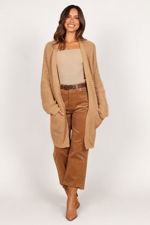 Petal and Pup USA KNITWEAR Leyonie Cardigan - Tan