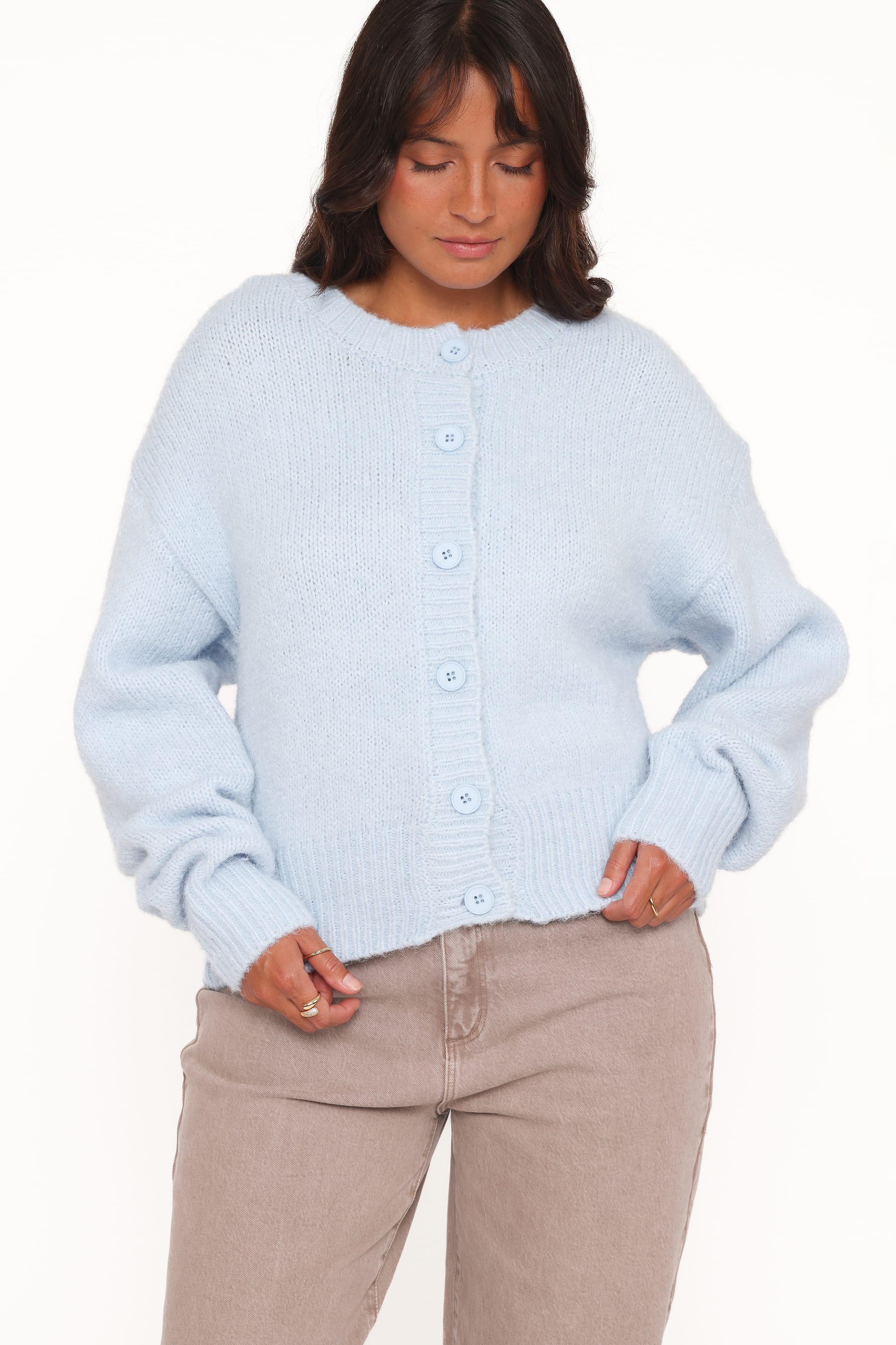 Petal and Pup USA KNITWEAR Lucah Cardigan - Baby Blue