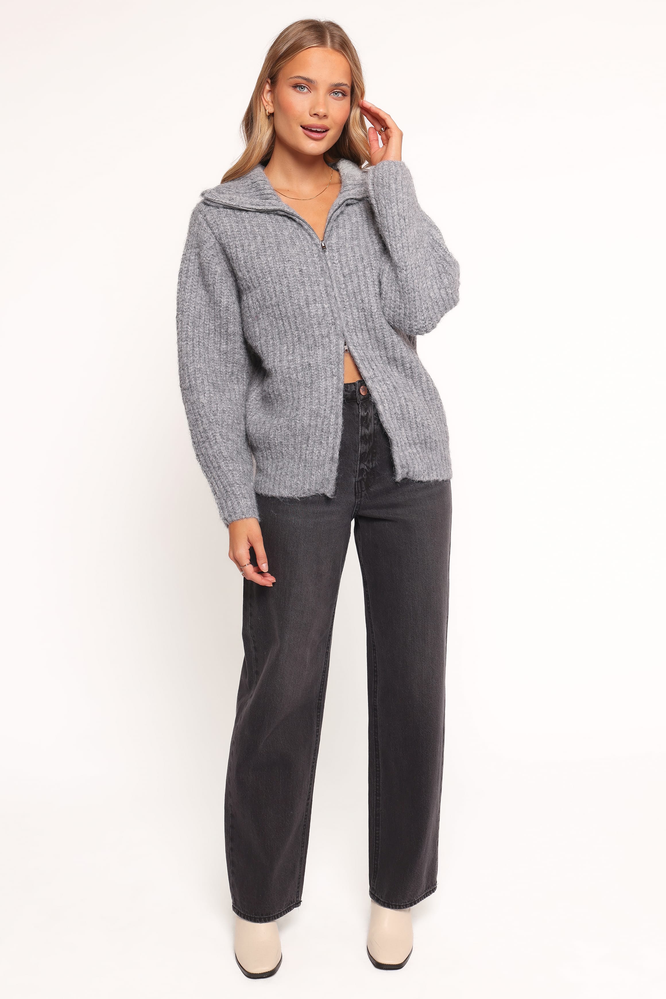 Miffy Zip Through Cardigan - Grey | Petal & Pup USA