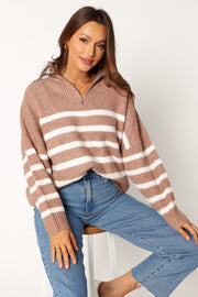 Petal and Pup USA KNITWEAR Miranda Knit Sweater - Taupe