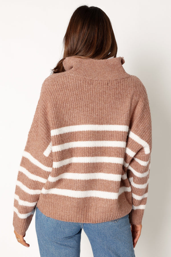 Petal and Pup USA KNITWEAR Miranda Knit Sweater - Taupe