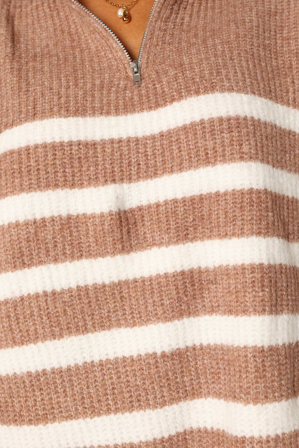 Petal and Pup USA KNITWEAR Miranda Knit Sweater - Taupe