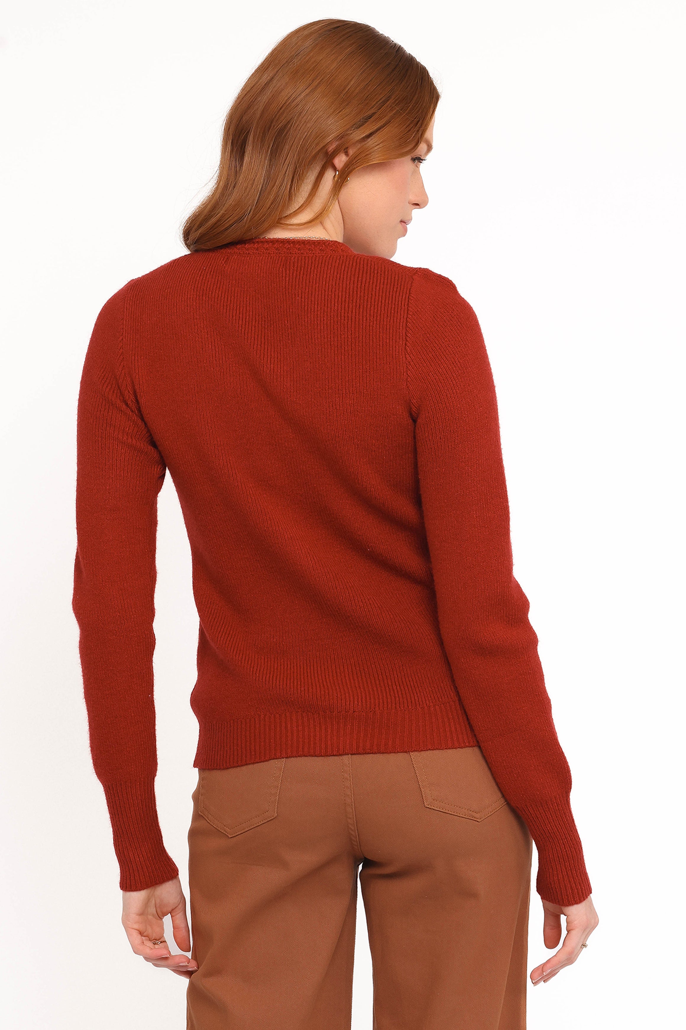 Petal and Pup USA KNITWEAR Quay Button Front Cardigan - Red