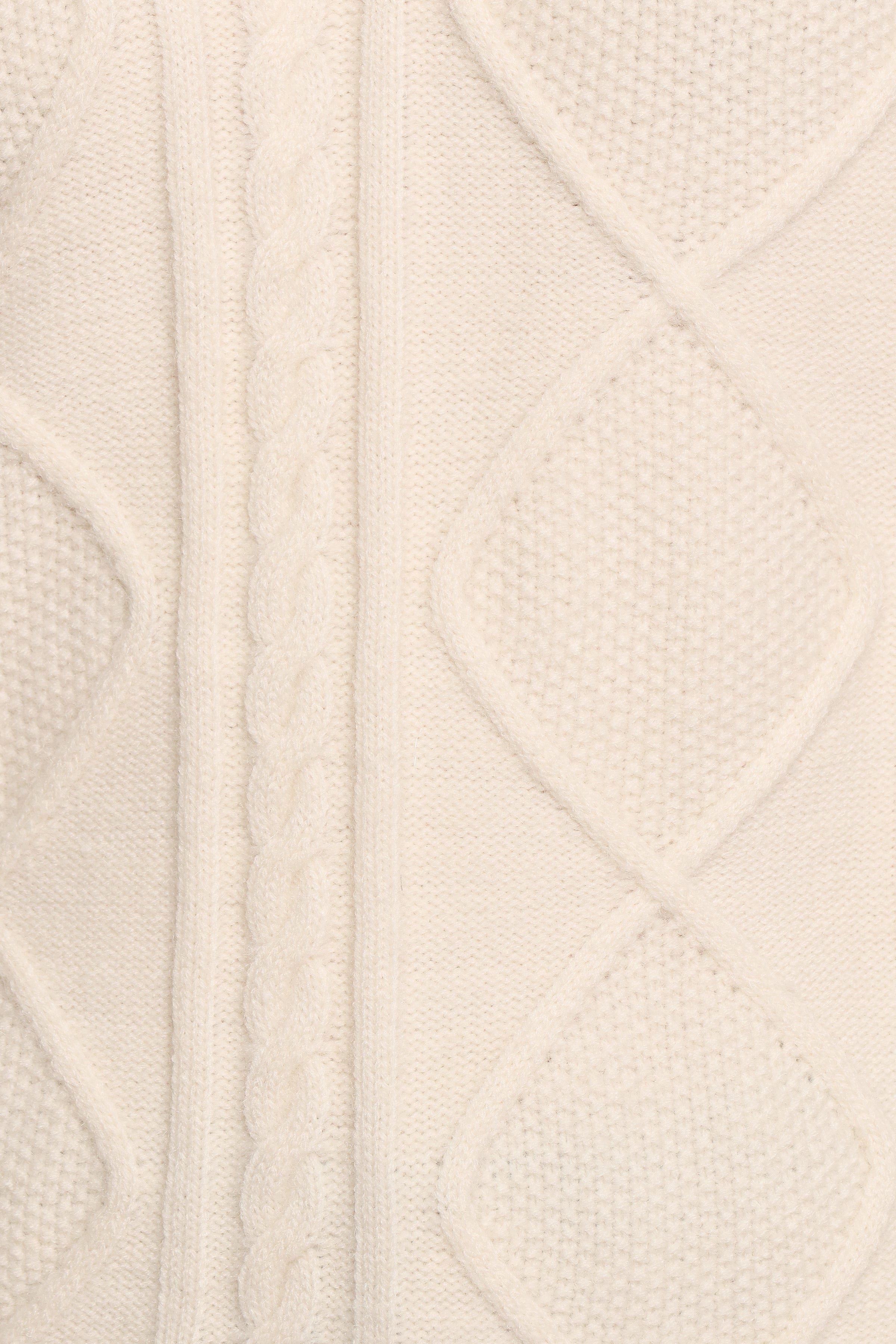 Petal and Pup USA KNITWEAR Robbie Collar Neck Cable Knit Sweater - Cream