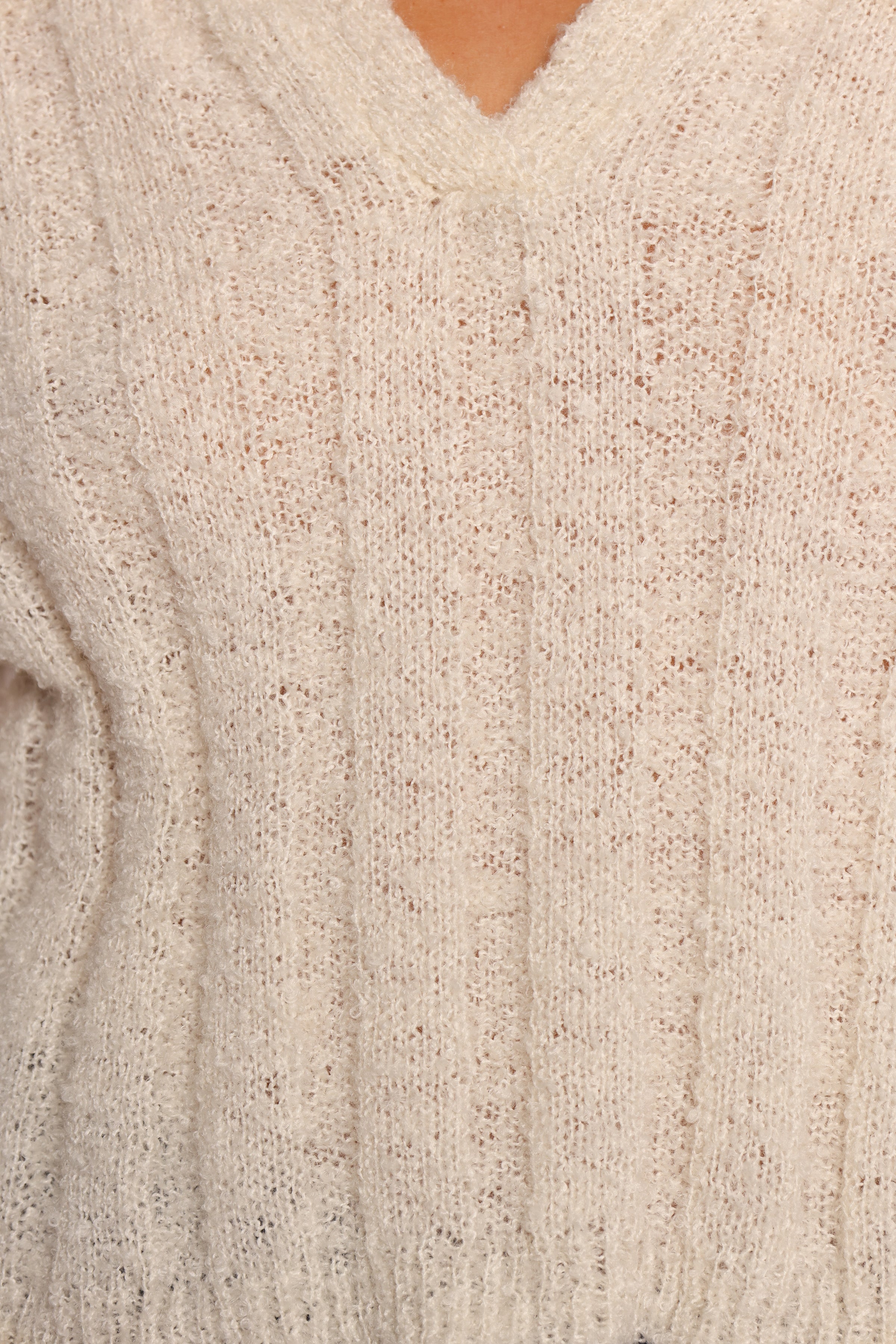 Petal and Pup USA KNITWEAR Romy Collar Knit Sweater - Ecru