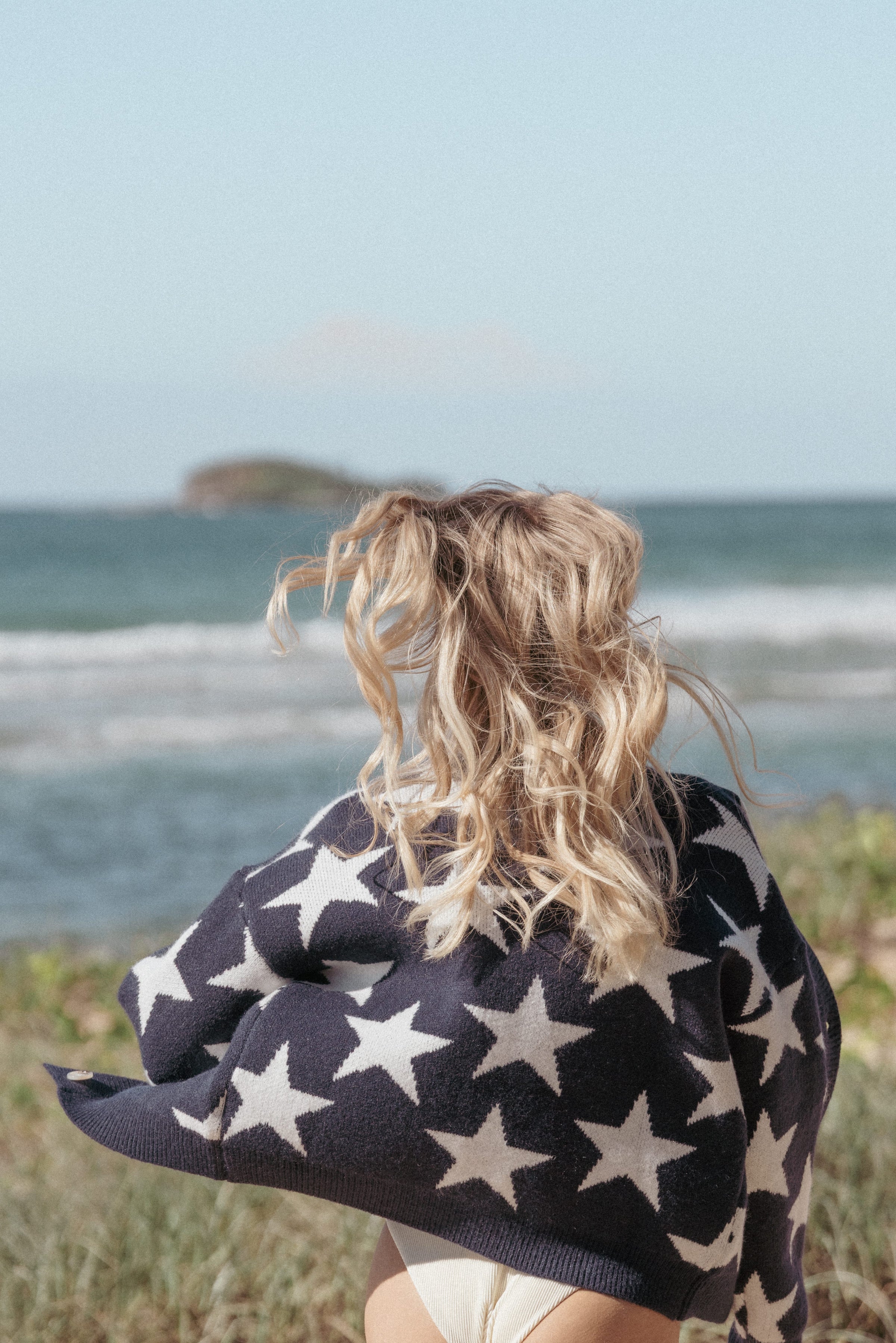 Petal and Pup USA KNITWEAR Sailor Star Knit Cardigan - Navy (Hold for Amazon)