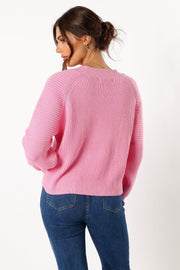 Petal and Pup USA KNITWEAR Sarah Knit Sweater - Pink
