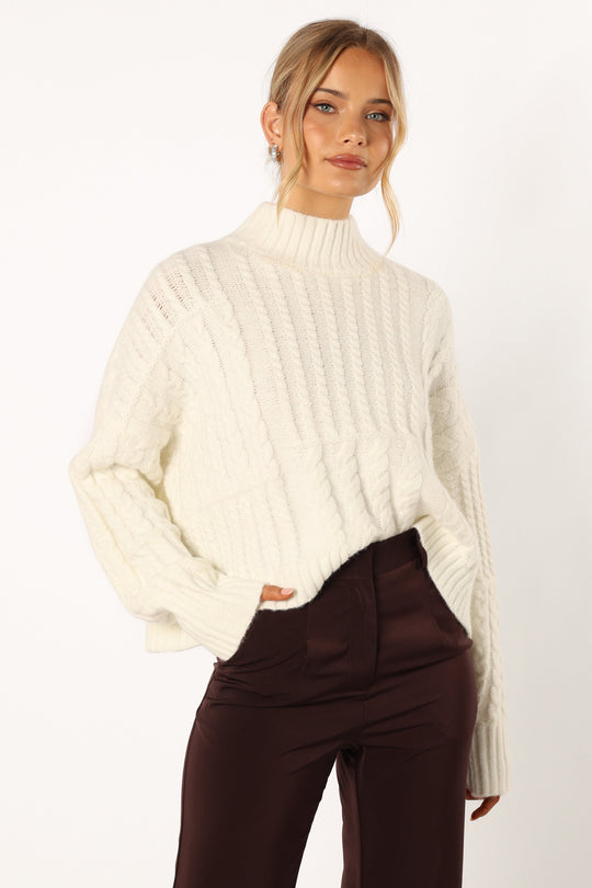 Skye Knit Sweater - White - Petal & Pup USA