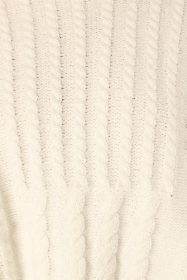 Petal and Pup USA KNITWEAR Skye Knit Sweater - White