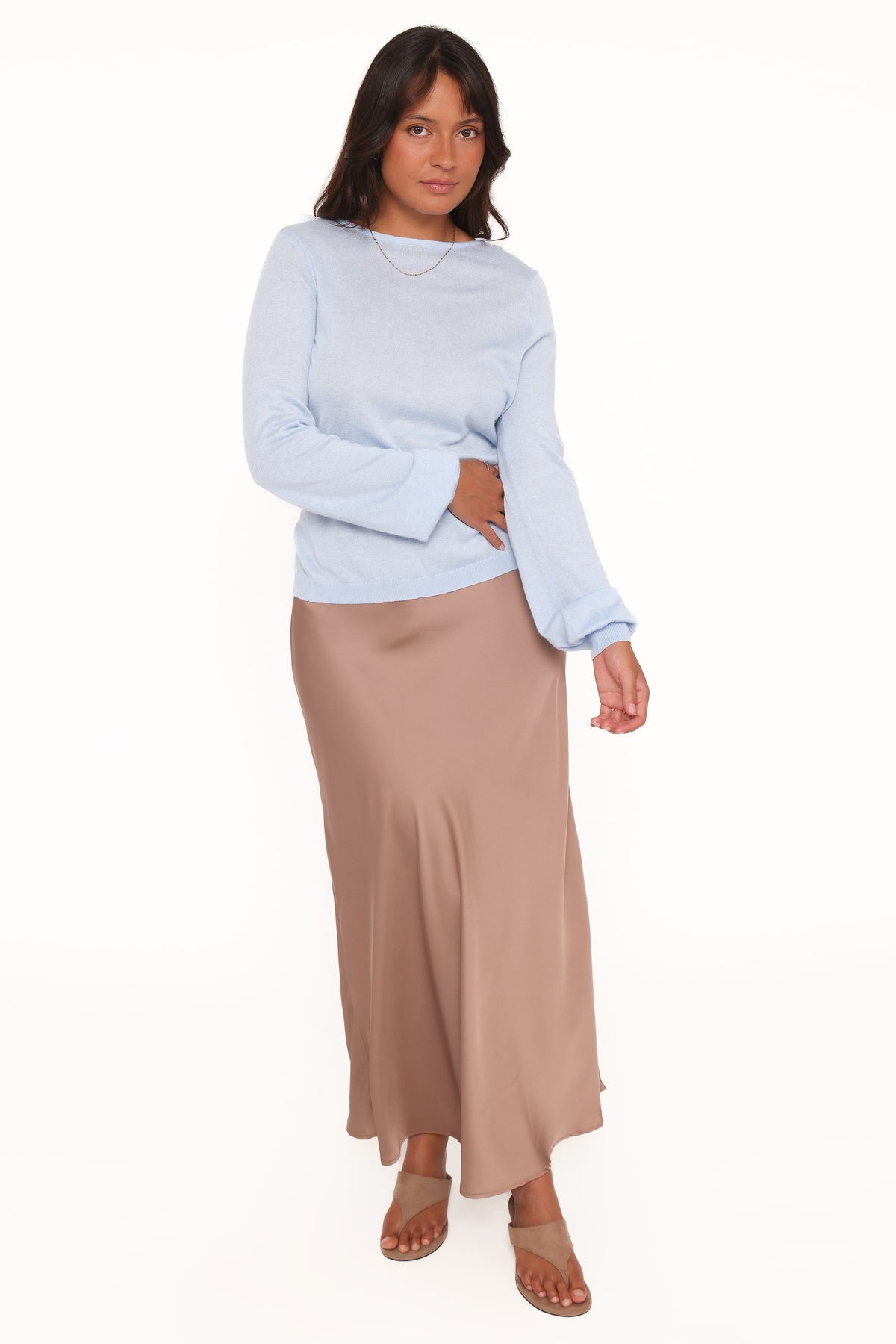 Petal and Pup USA KNITWEAR Tillie Lace Trim Cardigan - Pale Blue