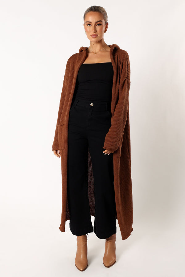 Petal and Pup USA KNITWEAR Valery Long Cardigan - Camel