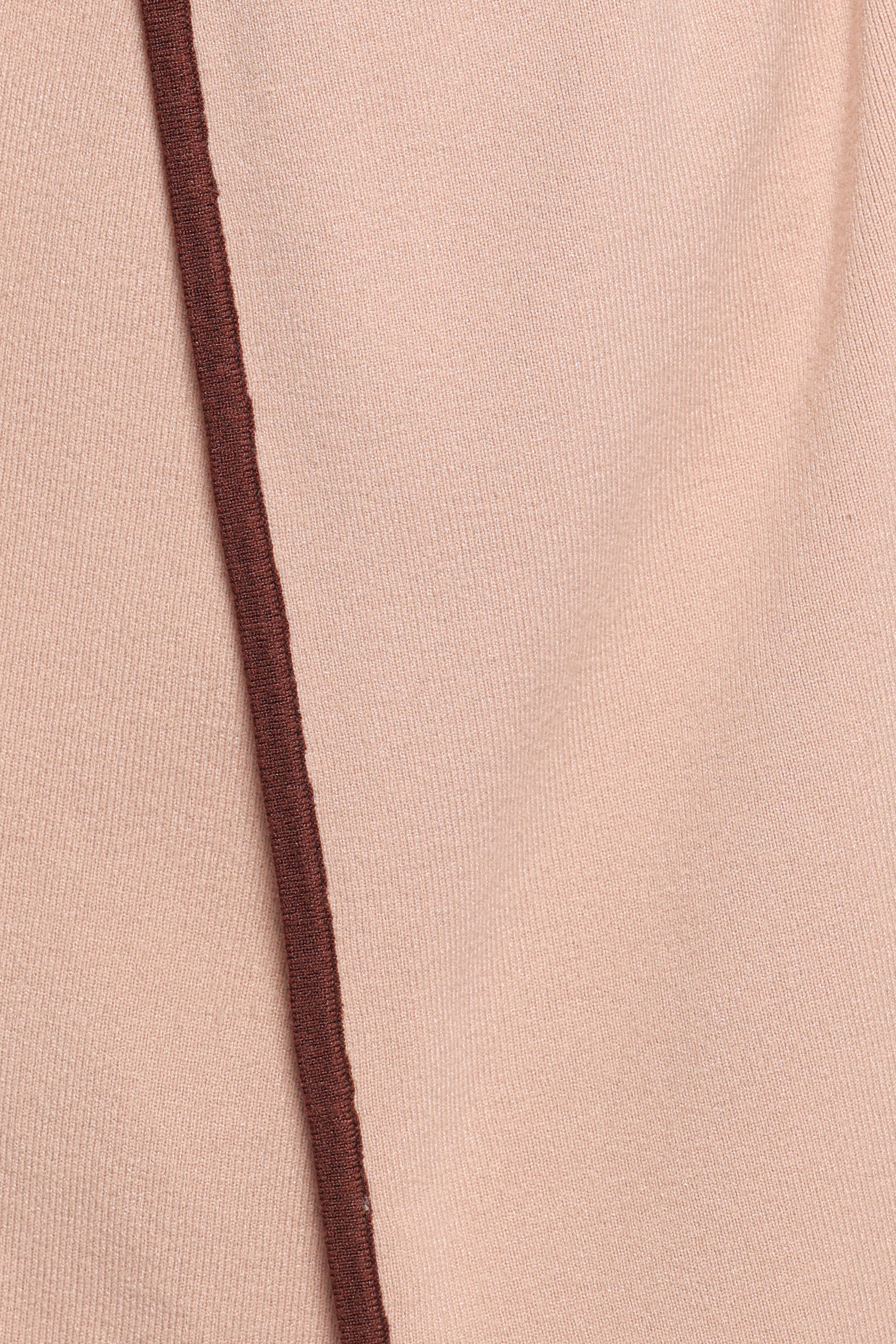 Petal and Pup USA KNITWEAR Vallis Contrast Trim Long Cardigan - Beige