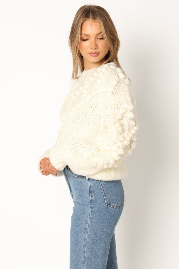 Petal and Pup USA KNITWEAR Vida Knit Sweater - White