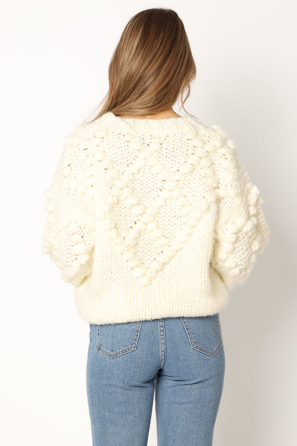 Petal and Pup USA KNITWEAR Vida Knit Sweater - White