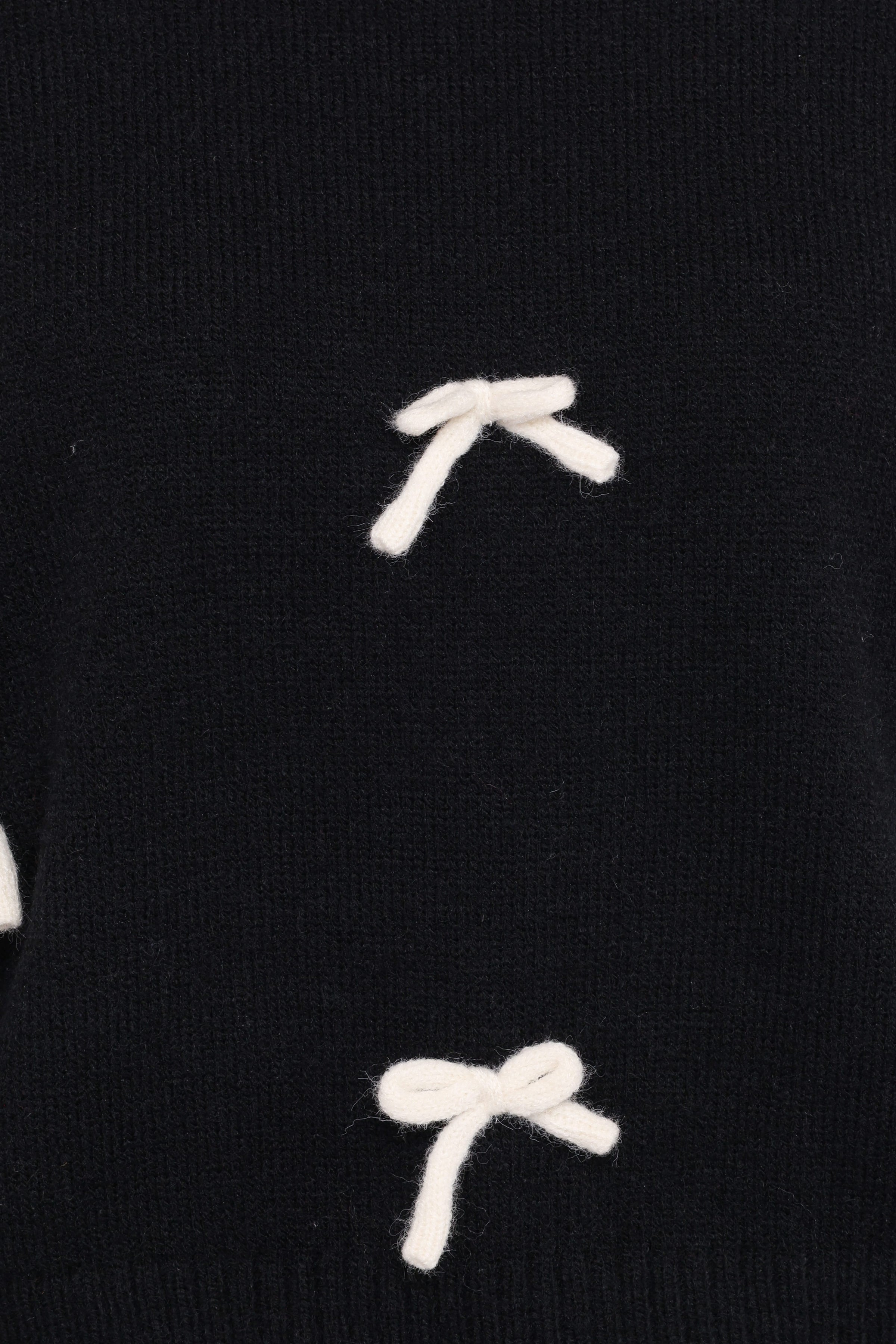 Petal and Pup USA KNITWEAR Voss Bow Knit Sweater - Black
