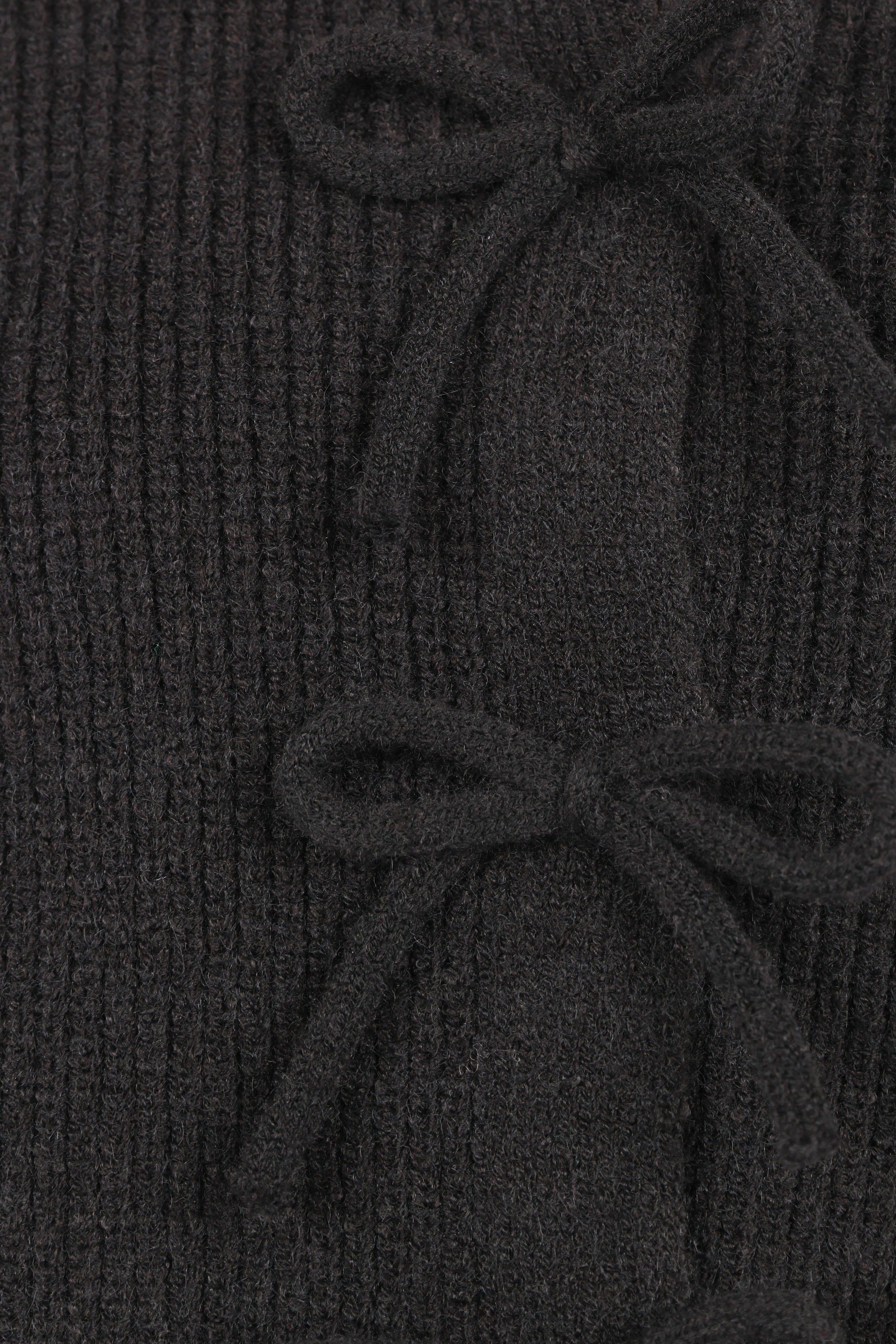 Wilde Bow Front Cardigan - Black | Petal & Pup USA