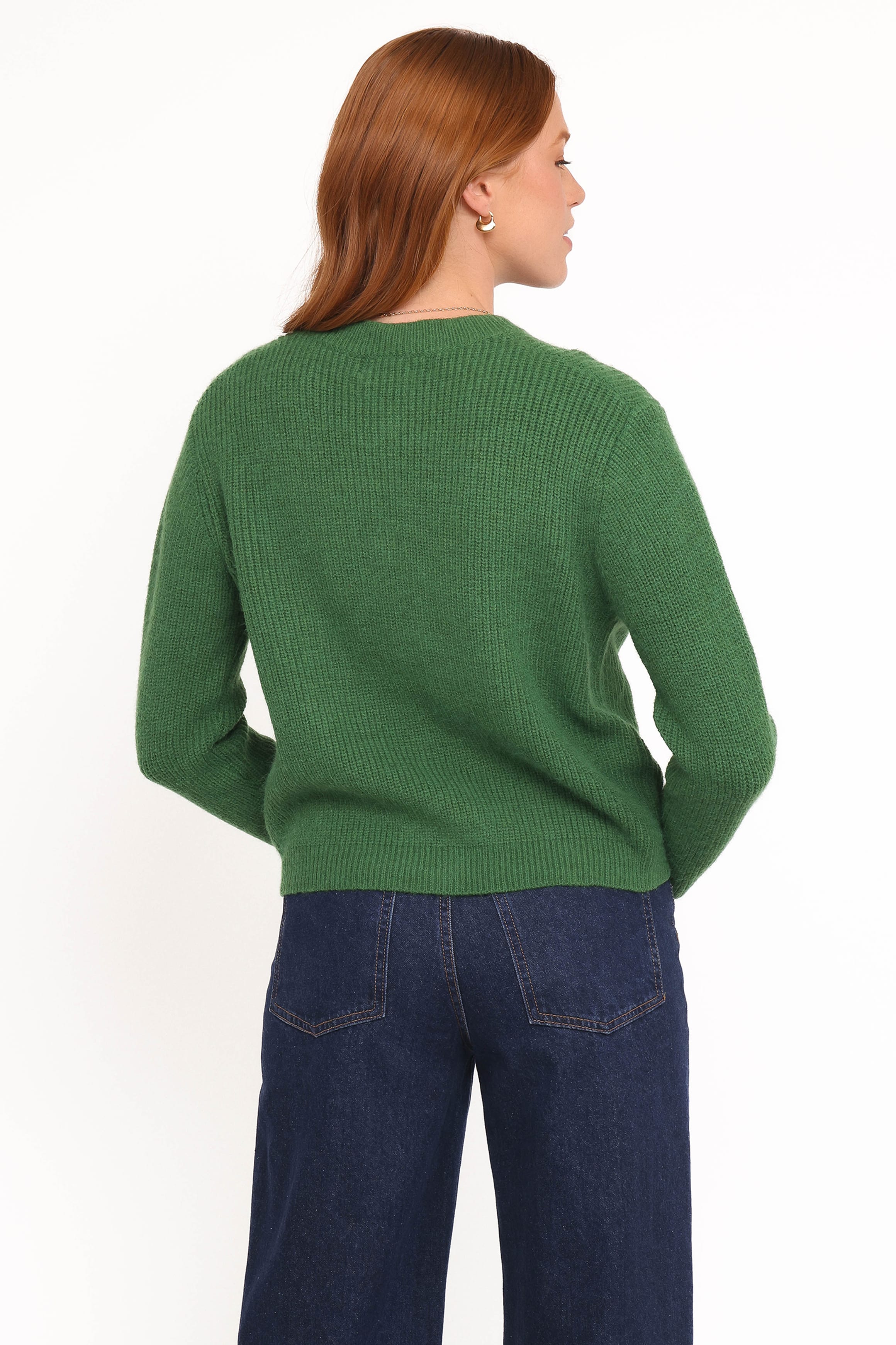 Petal and Pup USA KNITWEAR Wilde Bow Front Cardigan - Green