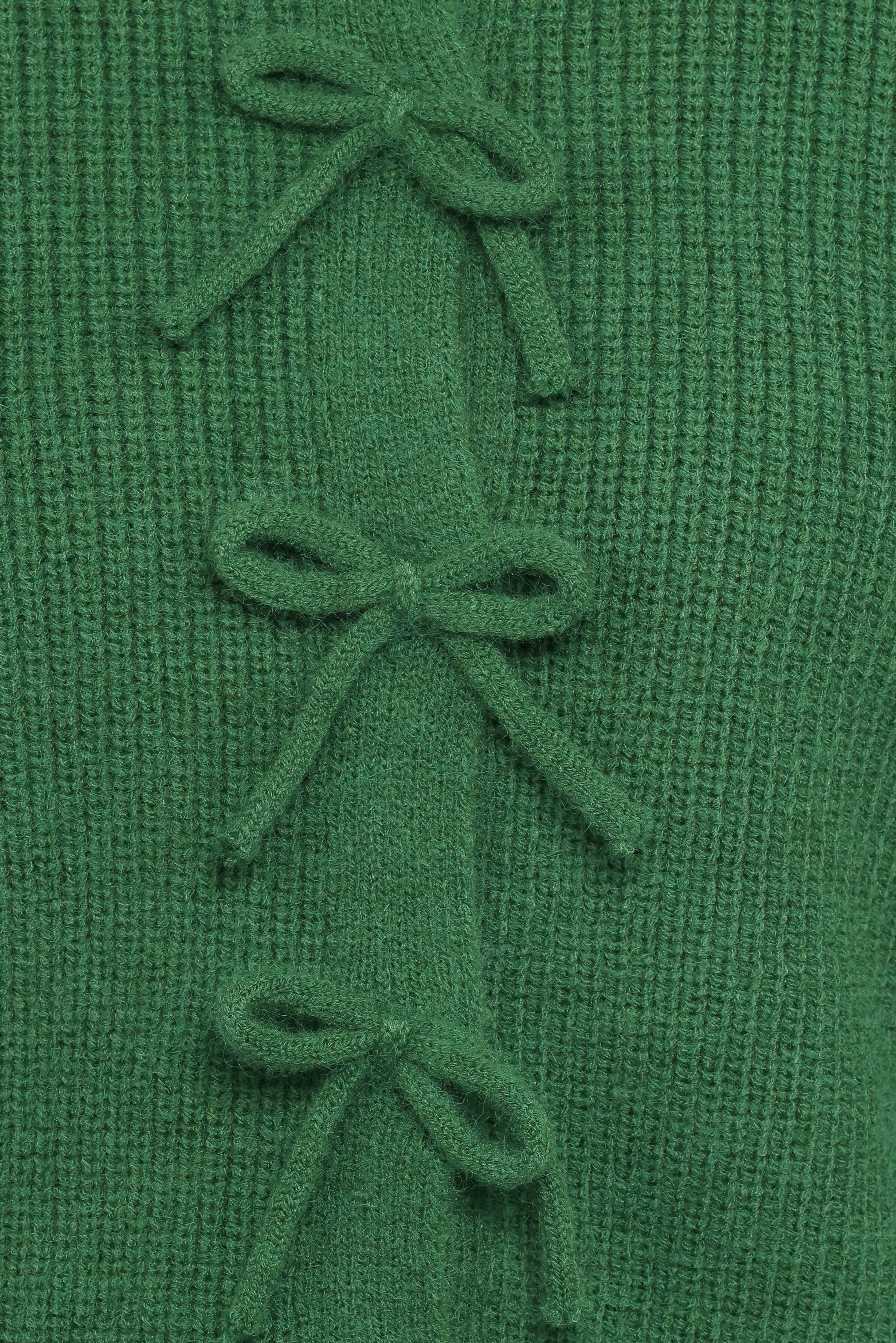 Petal and Pup USA KNITWEAR Wilde Bow Front Cardigan - Green