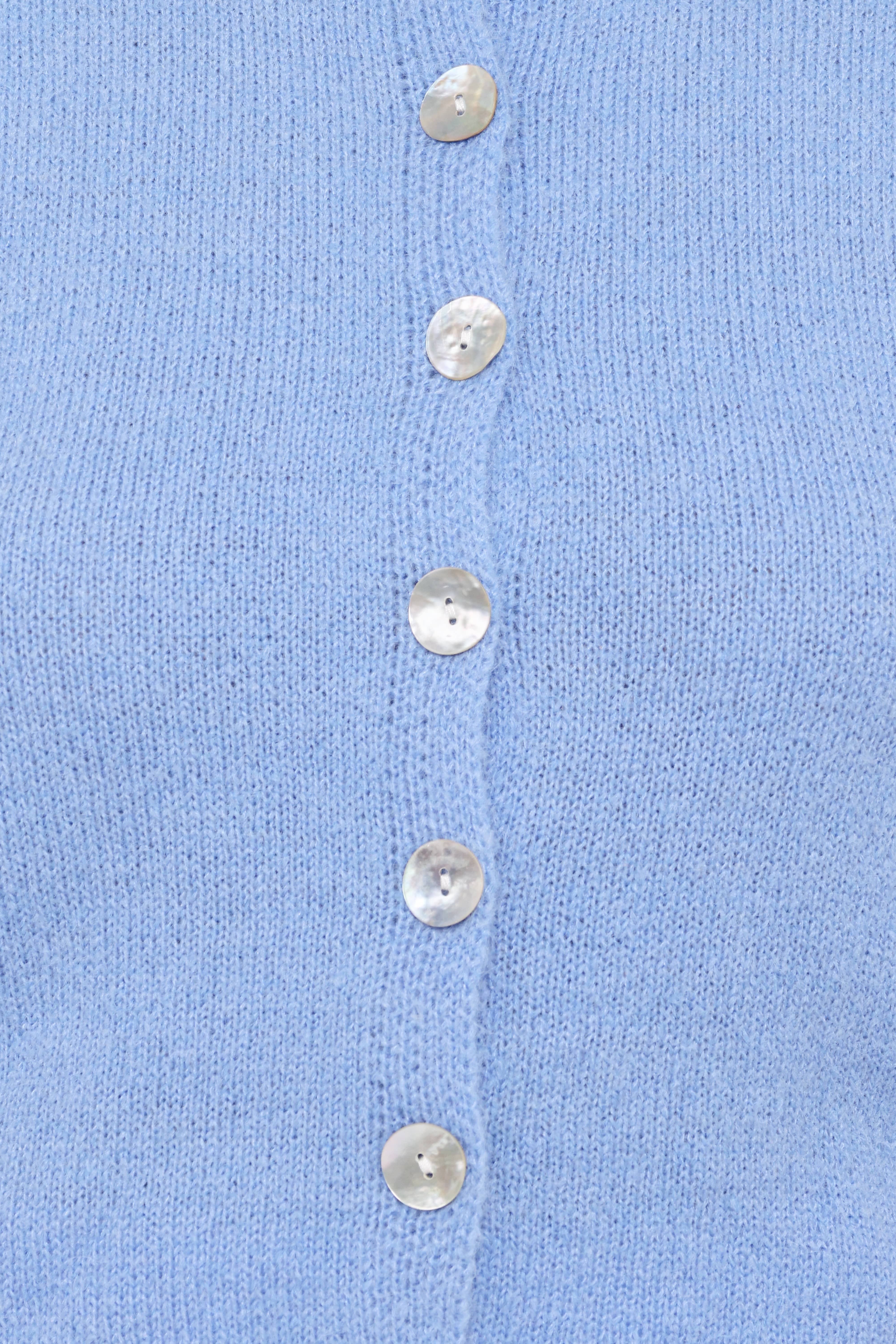 Zena Puff Sleeve Cardigan - Cornflower Blue | Petal & Pup USA