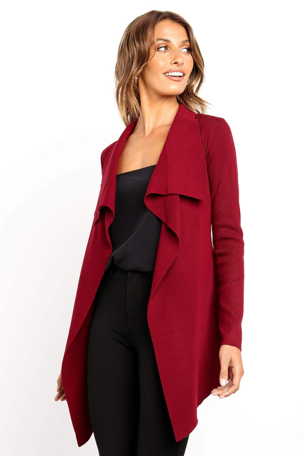 Petal and Pup USA KNITWEAR Zimmer Cardigan - Berry